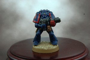 Space Marines - Space Marine with Flamer: Front